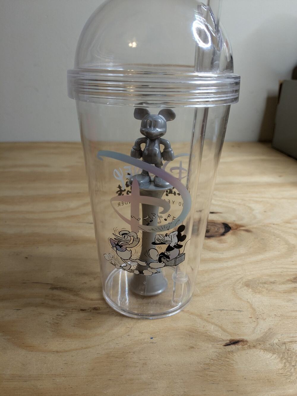 Disney Cup with Lid And Straw Mickey Donald Clear Water Bottle Classic Character
